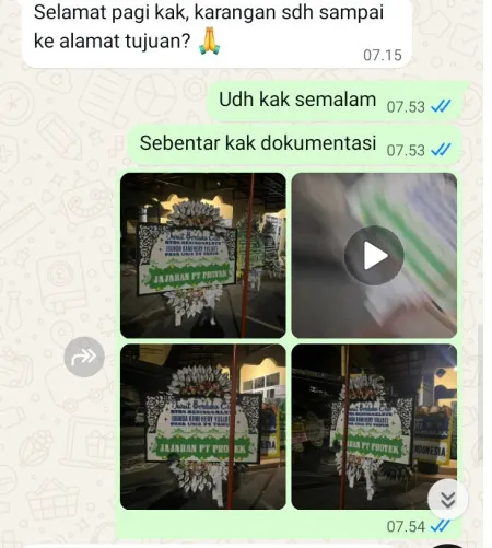 Pengiriman Papan Bunga Selamat Kebon Kosong