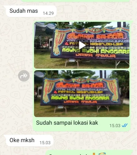Pengiriman Papan Bunga Kebon Kosong